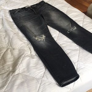 NWOT Madewell High Riser Skinny Distressed Black